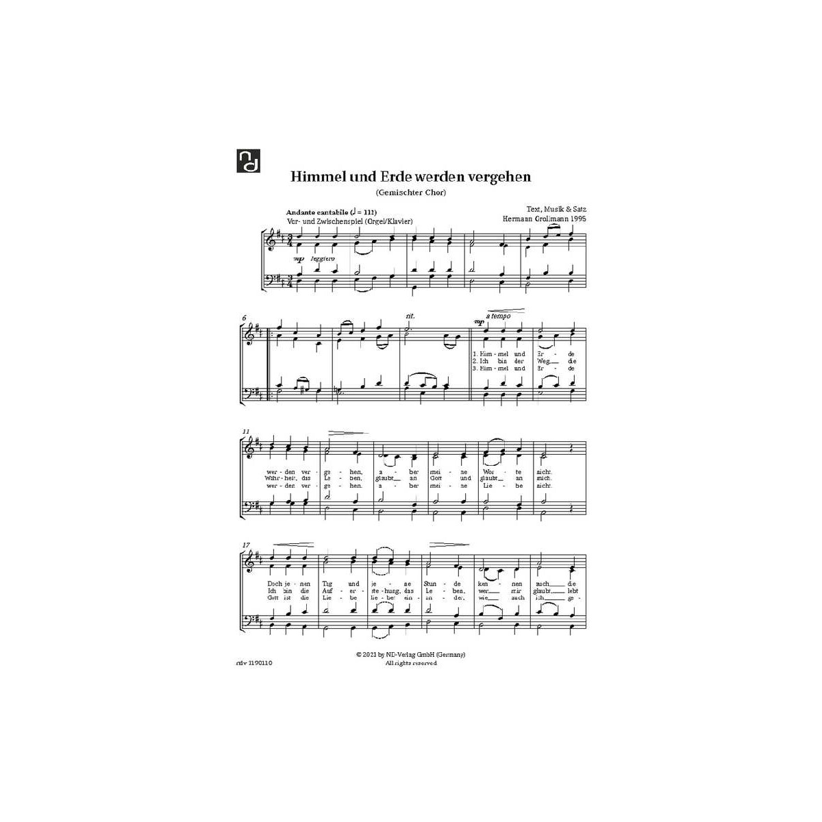 Himmel und Erde werden vergehen