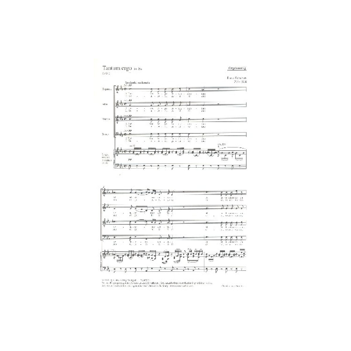 Tantum ergo Es-Dur D962