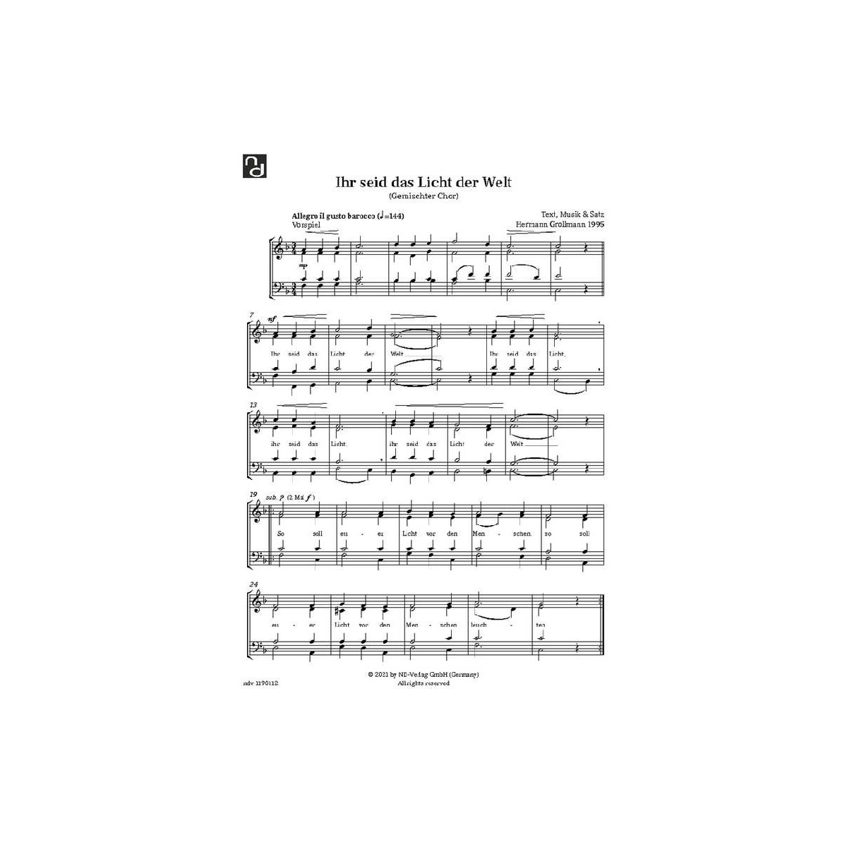 Ihr seid das Licht der Welt