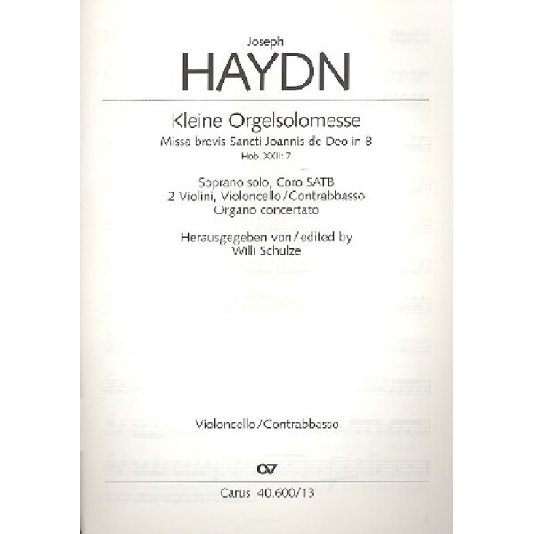 Kleine Orgelmesse B-Dur Hob.XXII:7