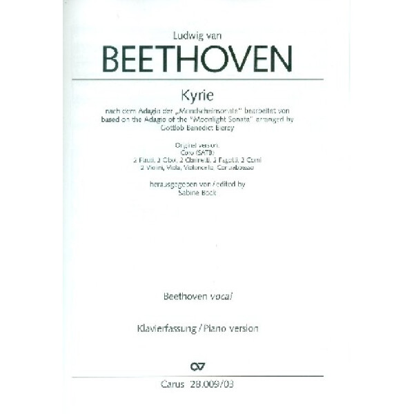 Kyrie nach dem Adagio der Mondscheinsonate op.27,2 (cis-Moll)