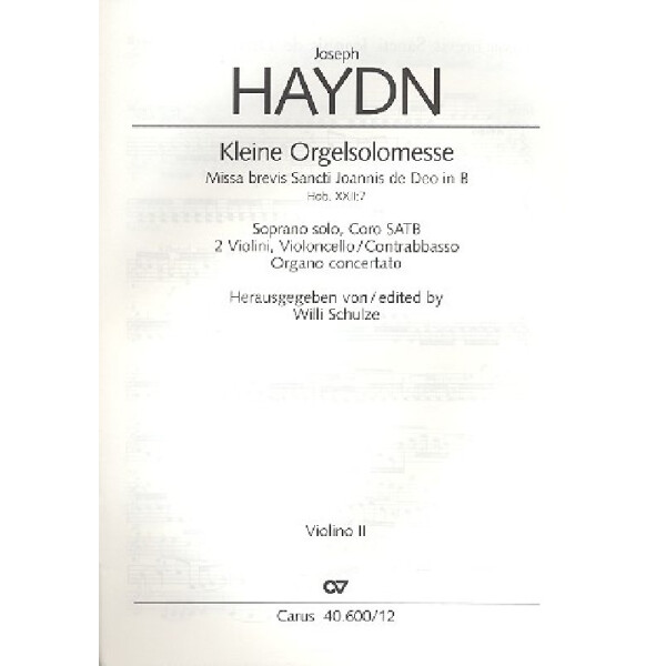 Kleine Orgelmesse B-Dur Hob.XXII:7