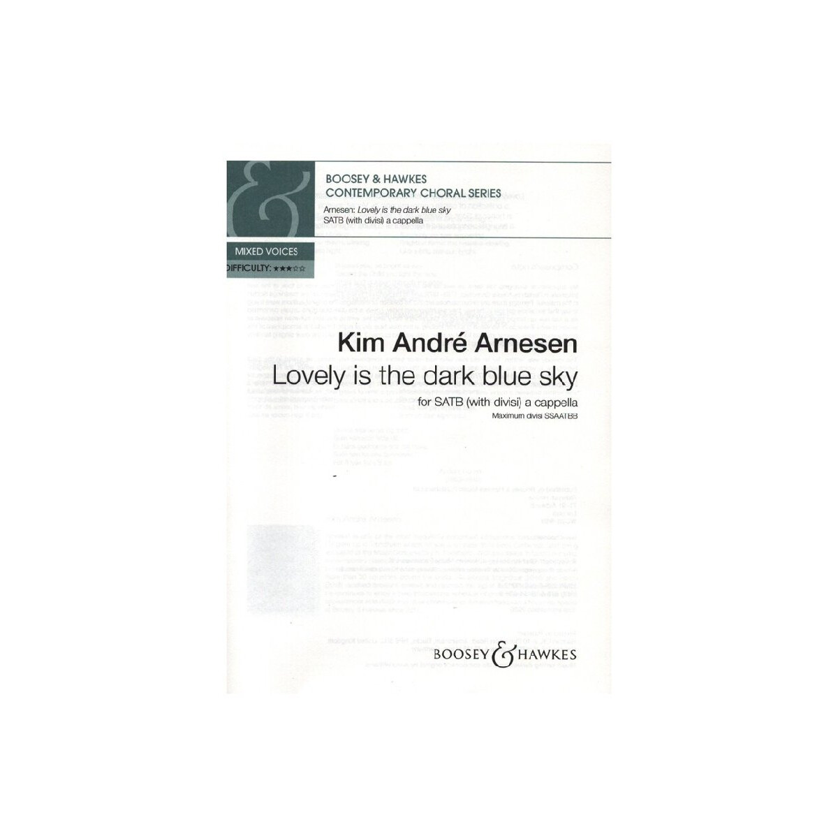 Lovely is the dark blue sky