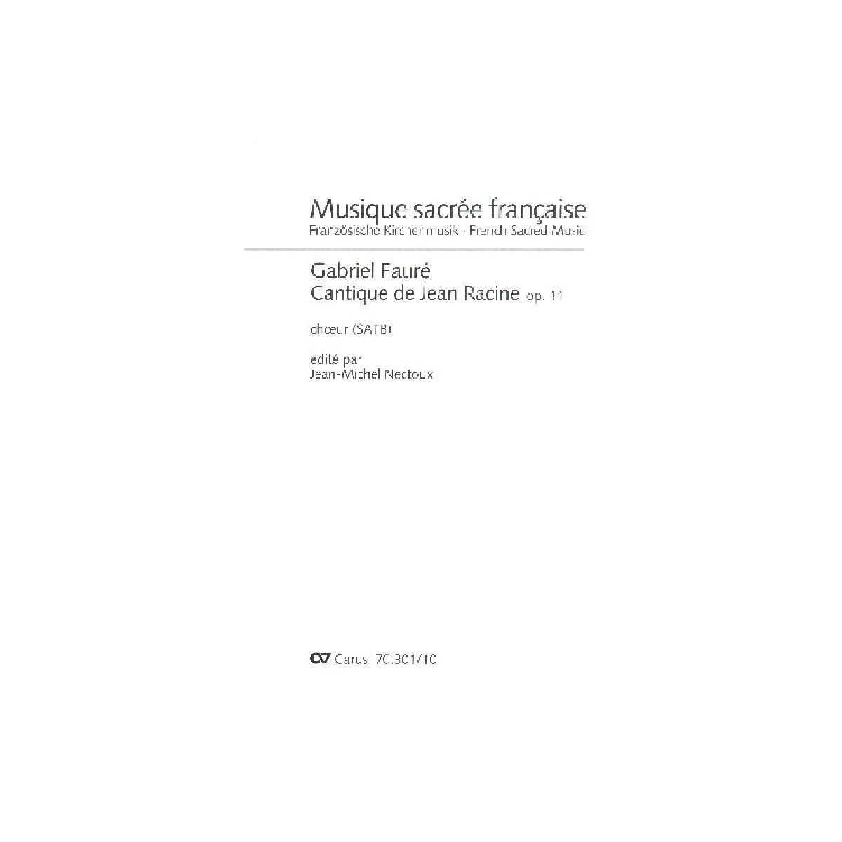 Cantique de Jean Racine op.11
