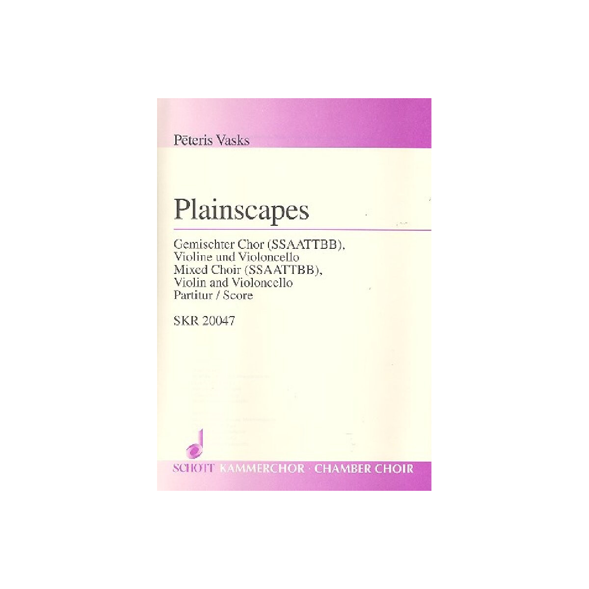 Plainscapes für gem Chor, Violine box