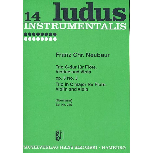 Trio C-Dur op.3,3: für Flöte, Violine und Viola