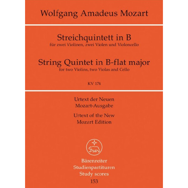 Quintett B-Dur KV174 für 2 Violinen