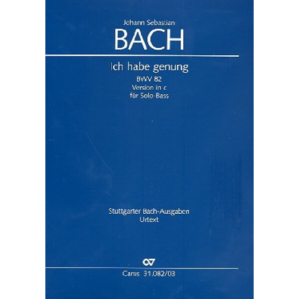 Ich habe genug (c-Moll mit Bass (Mezzosopran))