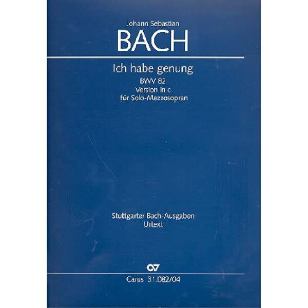 Ich habe genung (c-Moll mit Bass (Mezzosopran))