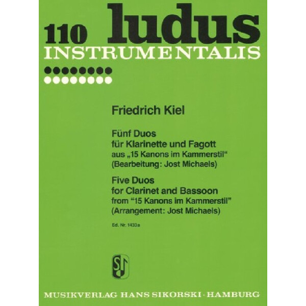 5 Duos aus 15 Kanons im Kammerstil