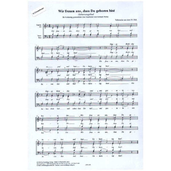 Wir freuen uns, dass Du geboren bist