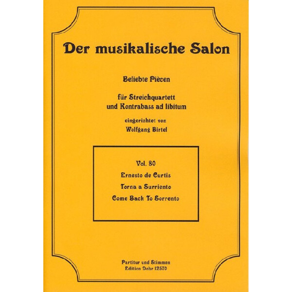 Torna a Surriento für Streichquartett