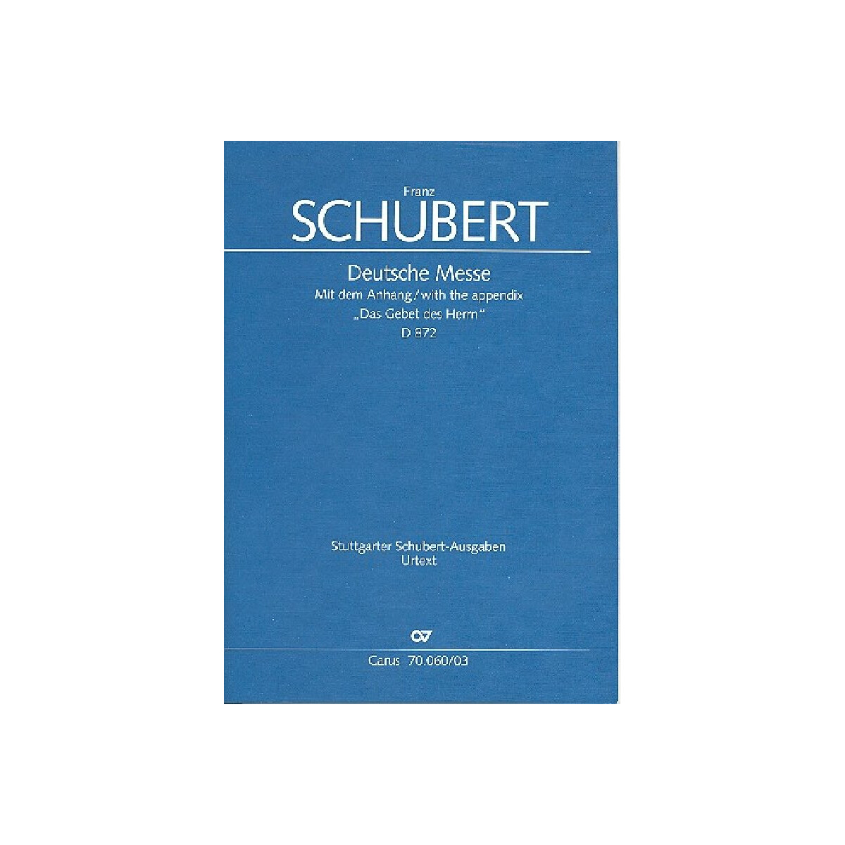 Deutsche Messe D872 f&uuml;r gem Chor