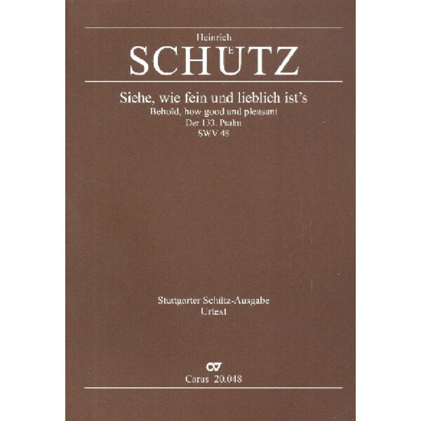 Siehe wie fein und lieblich ists SWV48