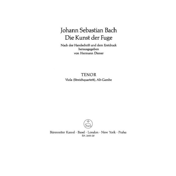 Die Kunst der Fuge BWV1080