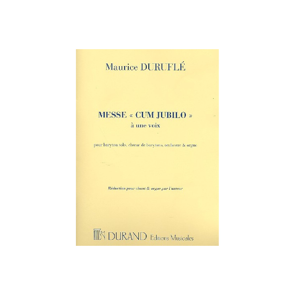 Messe cum jubilo pour baryton