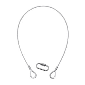 Eurolite safety rope A 3x600mm up to 5kg, silver