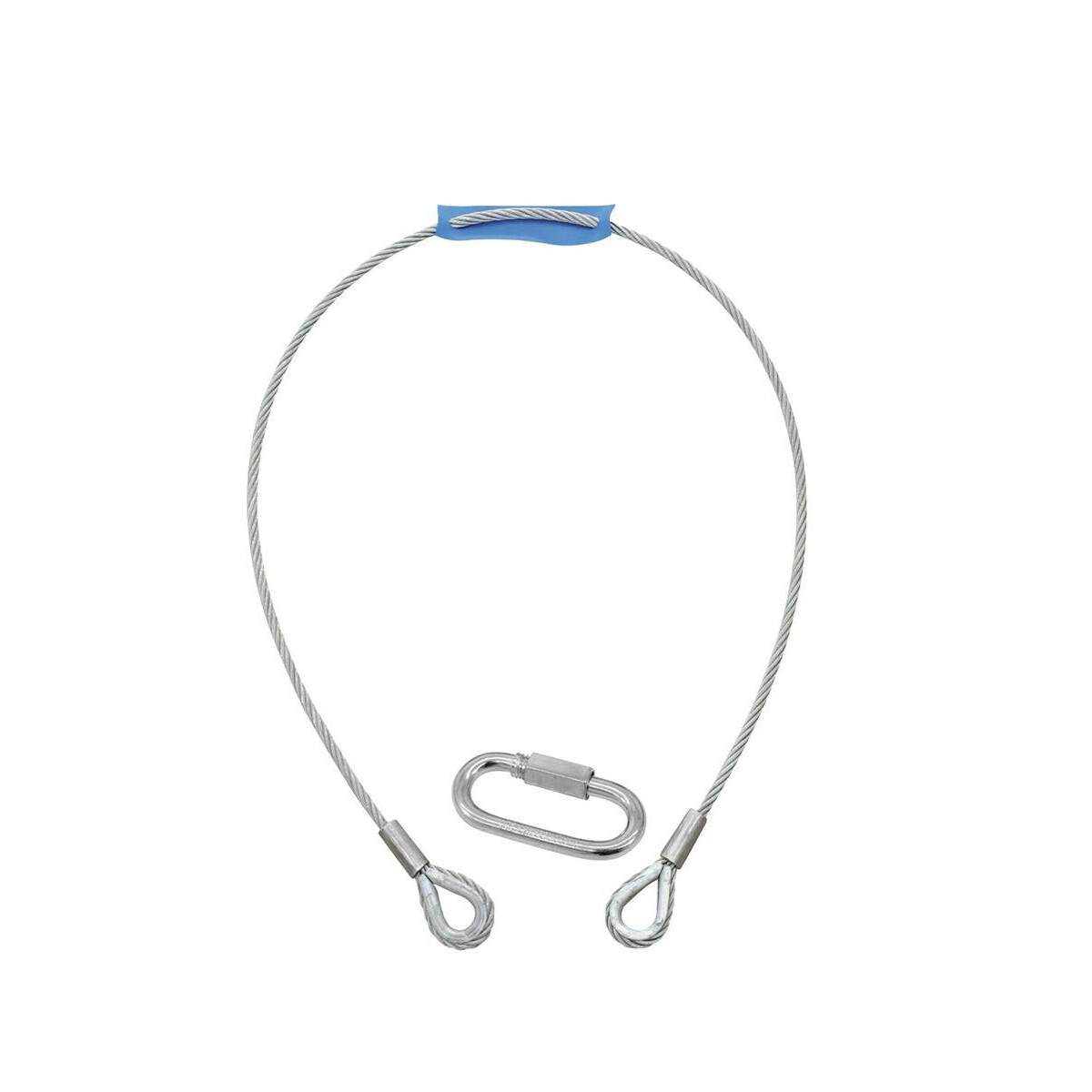 Eurolite safety rope B 6x1000mm up to 35kg silver