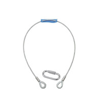 Eurolite safety rope B 6x1000mm up to 35kg silver