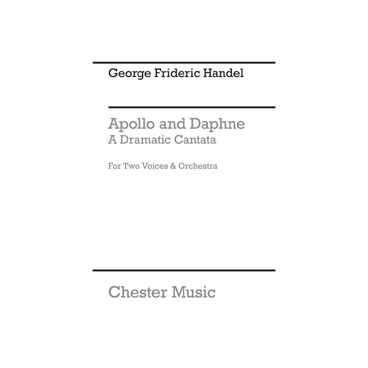 Apollo and Daphne HWV122 a dramatic cantata