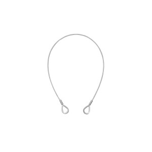 Eurolite steel cable 600 x 3 mm silver with thimble