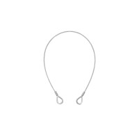 Eurolite steel cable 600 x 3 mm silver with thimble