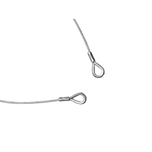 Eurolite steel cable 1000x4mm silver with thimble