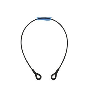 Eurolite steel cable 1000x6mm black with thimble