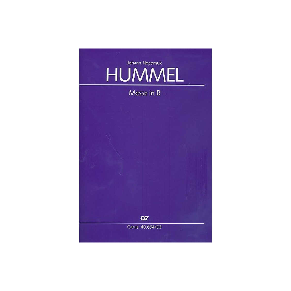 Messe B-Dur für gem Chor und Instrumente