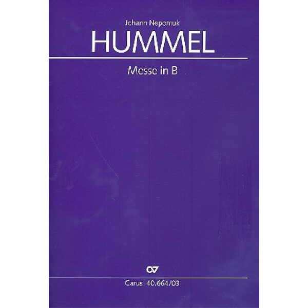 Messe B-Dur für gem Chor und Instrumente