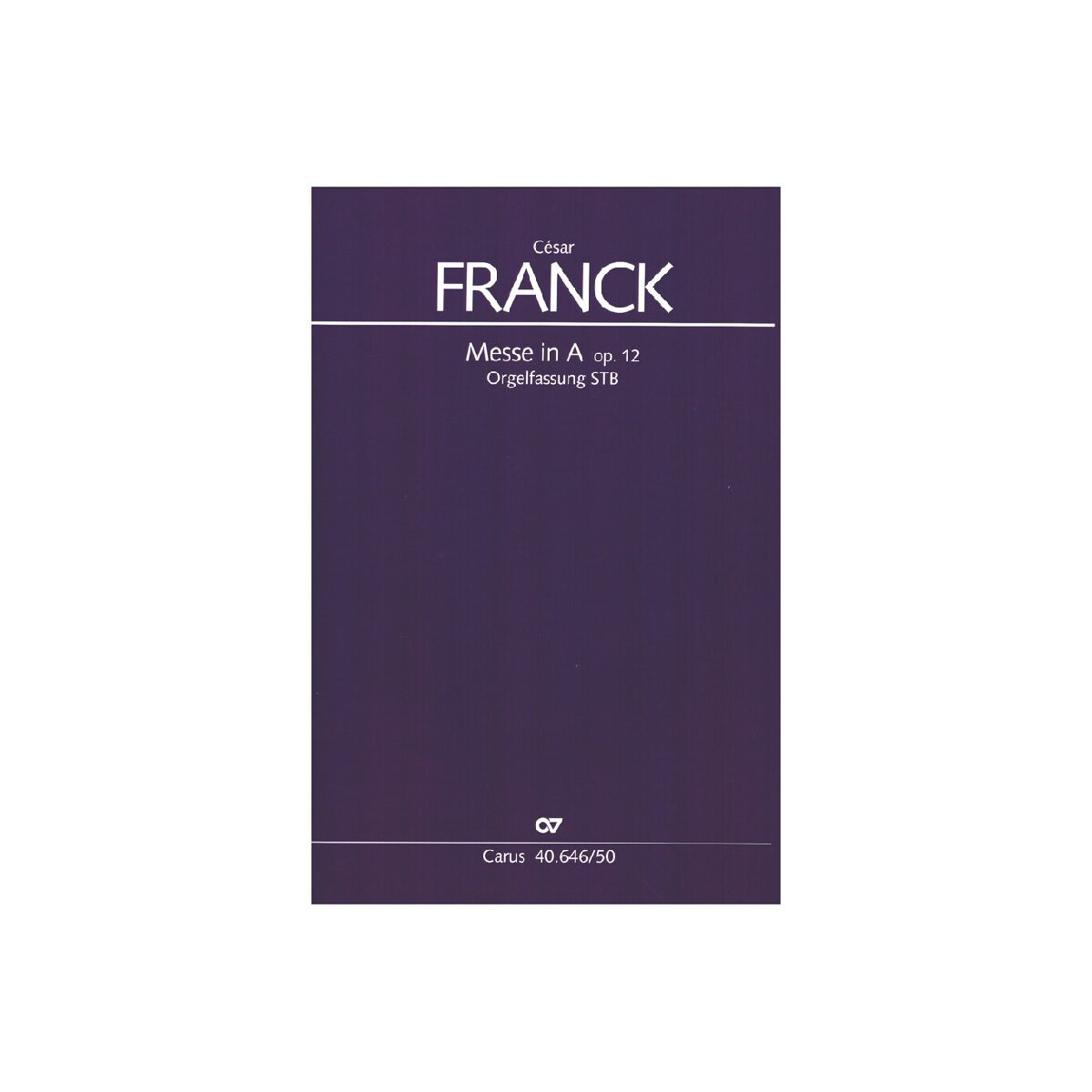 Messe A-Dur op.12 (Orgelfassung)