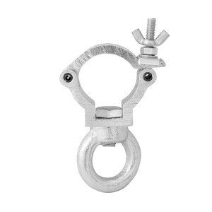 Eurolite DEC-30E clip with eyelet, silver