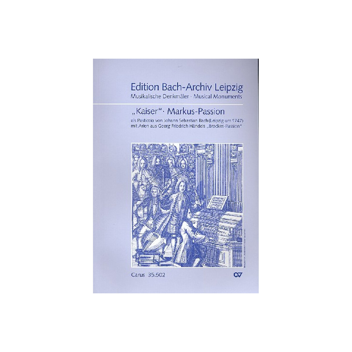 Markus-Passion - als Pasticcio von J.S.Bach mit Arien von...