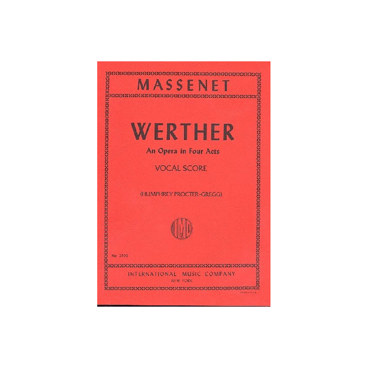 Werther vocal score