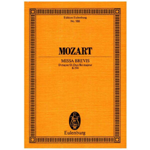 Missa brevis d major KV194 for mixed choir, strings, organ