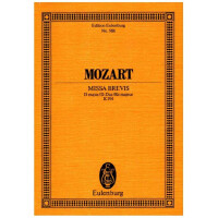 Missa brevis d major KV194 for mixed choir, strings, organ