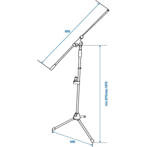 Omnitronic Mikrofonstativ mit Galgen, PRO sw