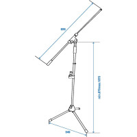 Omnitronic Mikrofonstativ mit Galgen, PRO sw