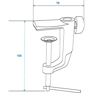 Omnitronic Halter Typ A für Tisch-Mikrofonarm sw