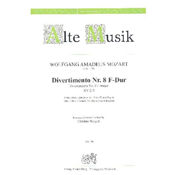 Divertimento F-Dur Nr.8 KV213