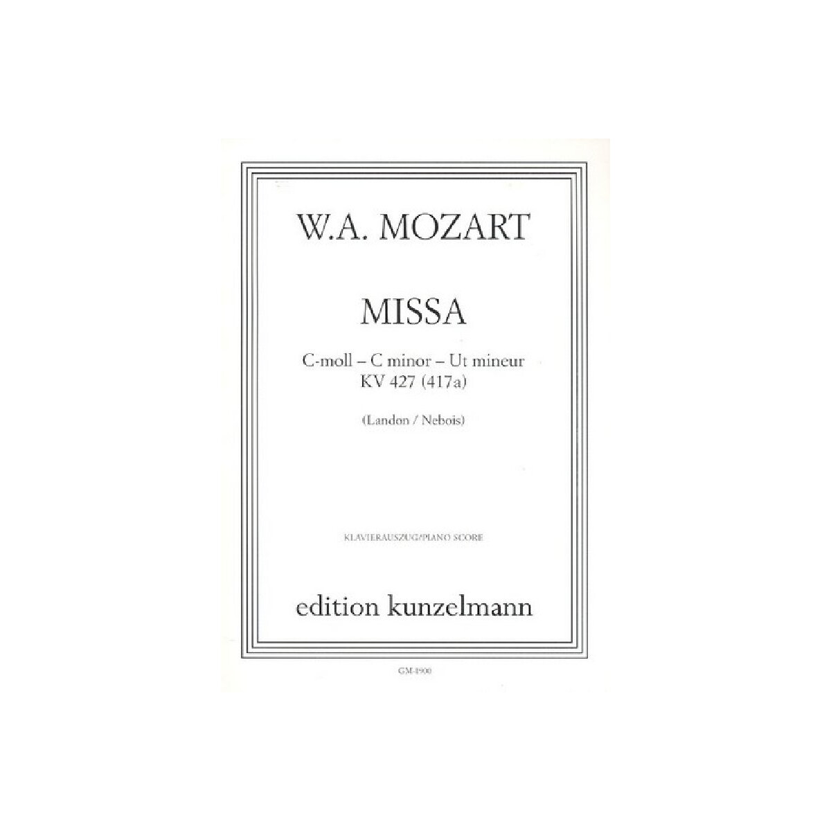 Missa c-Moll KV427 (417a) box