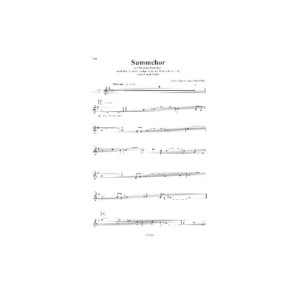 Summchor aus Madame Butterfly