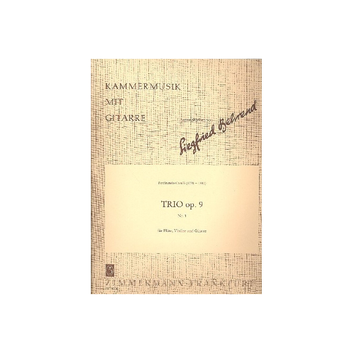 Trio op.9 Nr.1 für Flöte, box