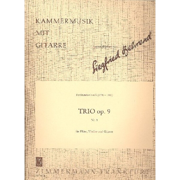 Trio op.9 Nr.1 für Flöte,