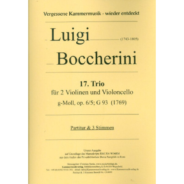 Trio g-Moll Nr.17 op.6,5 G93