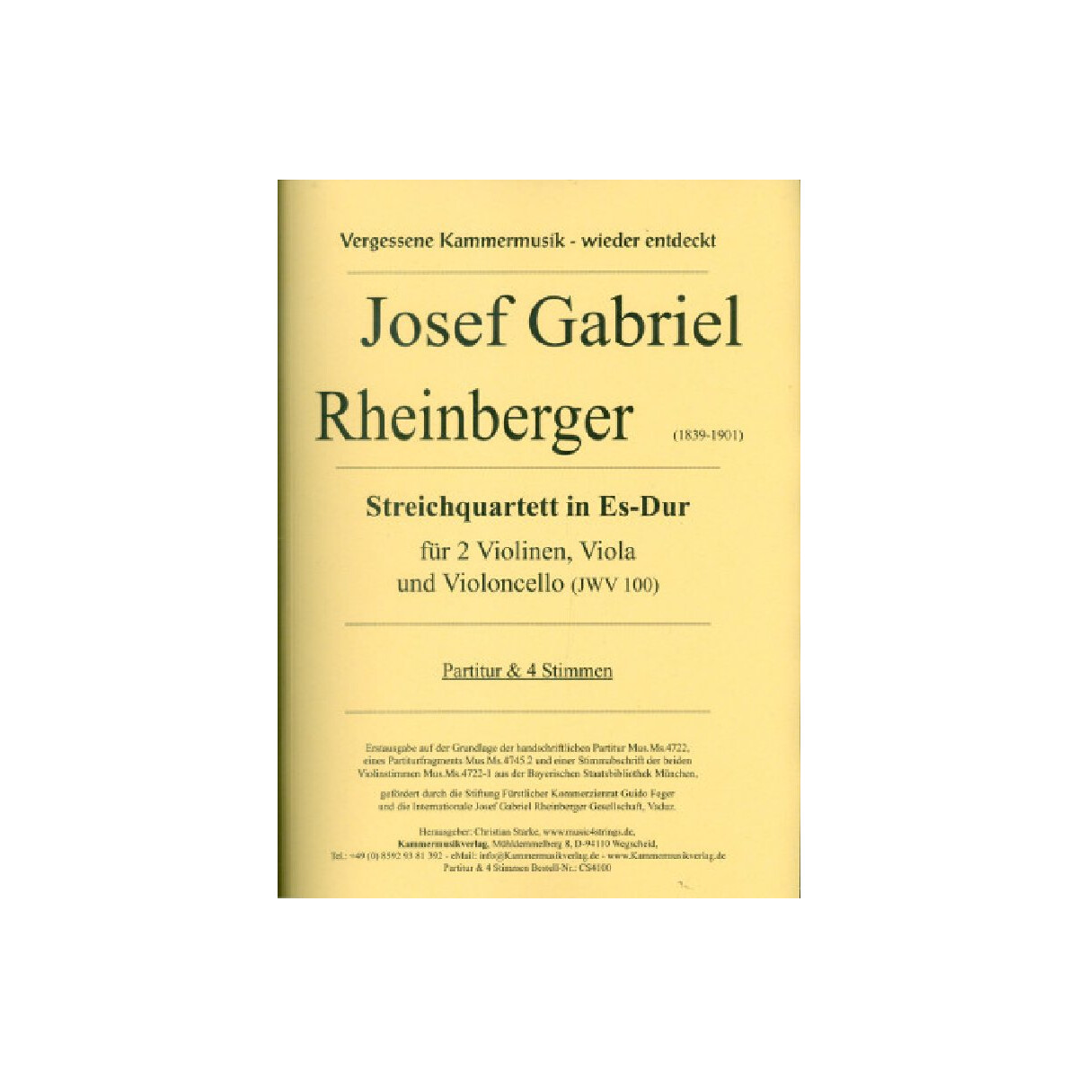 Streichquartett Es-Dur JWV100 box