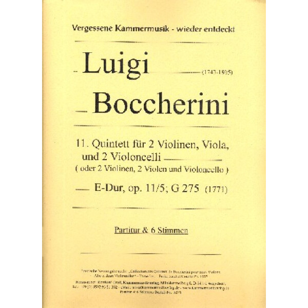 Quintett E-Dur op.11,5 G275