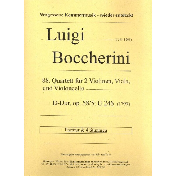 Quartett D-Dur Nr.88 op.58,5 G246
