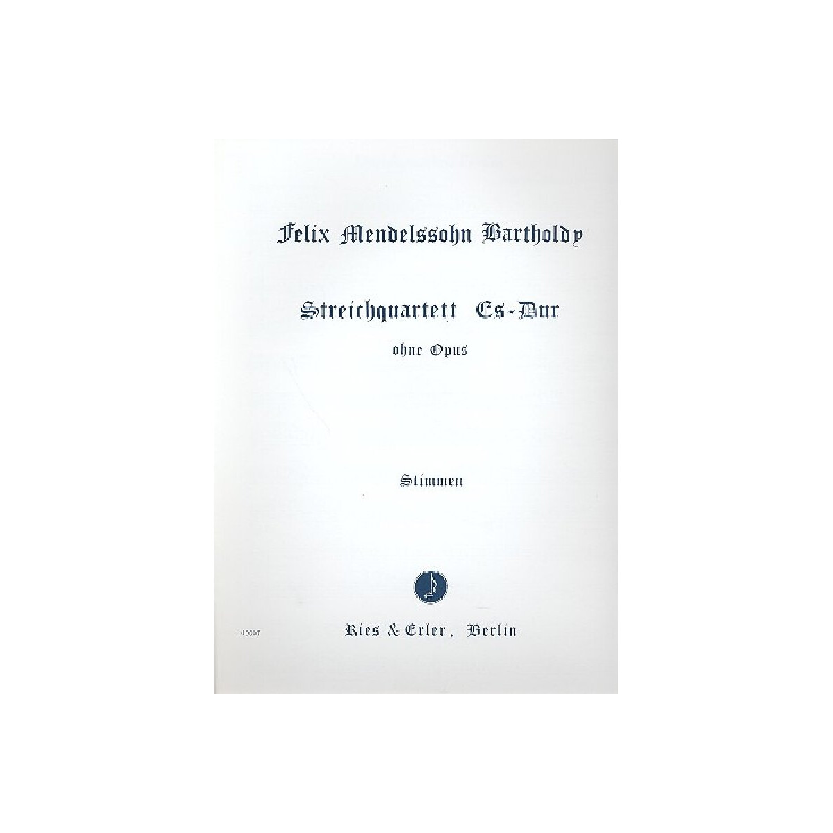 Streichquartett Es-Dur o.op. box