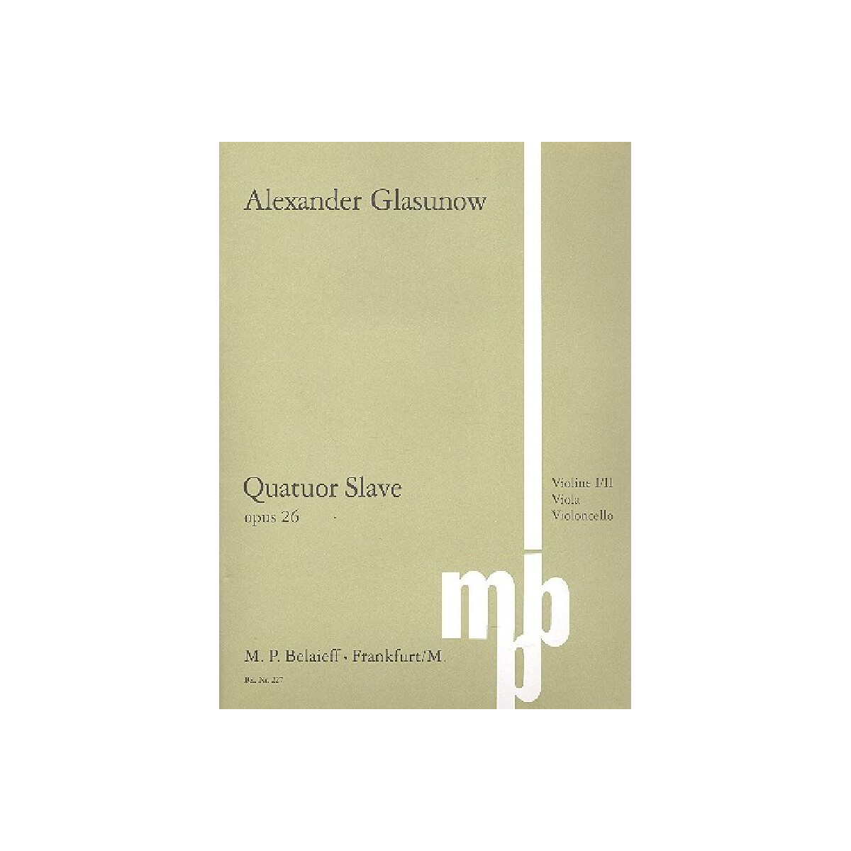 Streichquartett G-Dur Nr.3 op.26